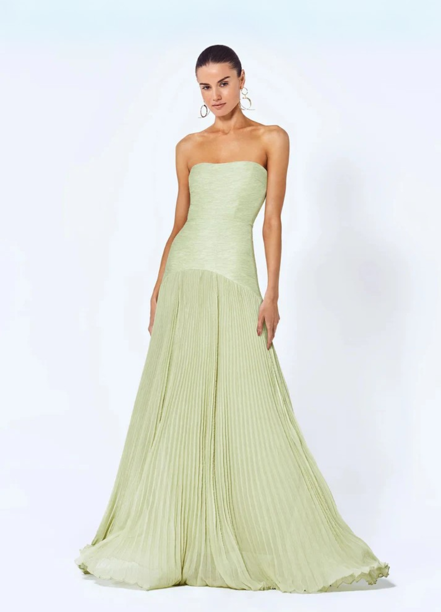 Willow | Strapless Pleated Maxi Dress