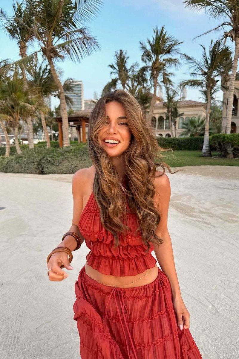 Naylea | Halter Top & Maxi Skirt Set